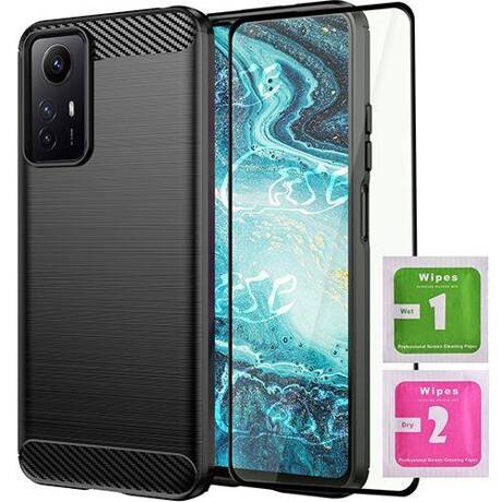 ETUI do XIAOMI REDMI NOTE 12S PANCERNE KARBON CASE + SZKŁO 5D