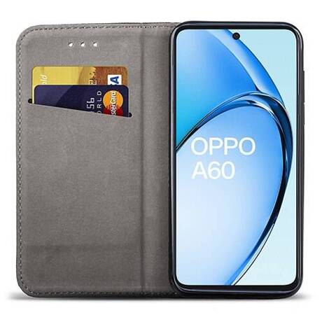 Etui SKÓRZANE do Oppo A60 wzory PORTFEL + SZKŁO