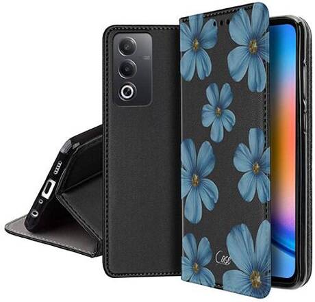 Etui SKÓRZANE do Oppo A80 5G wzory PORTFEL + SZKŁO