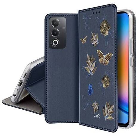 Etui SKÓRZANE do Oppo A80 5G wzory PORTFEL + SZKŁO