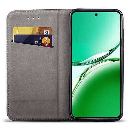 Etui SKÓRZANE do Oppo Reno 12F 5G / 12 FS 5G wzory PORTFEL + SZKŁO