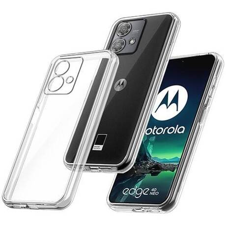 Etui do Motorola Edge 40 Neo WZMACNIANE 360° CLEAR CASE 