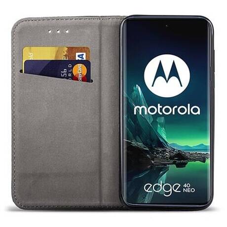 Etui do Motorola Edge 40 Neo skórzane magnetyczne z klapką