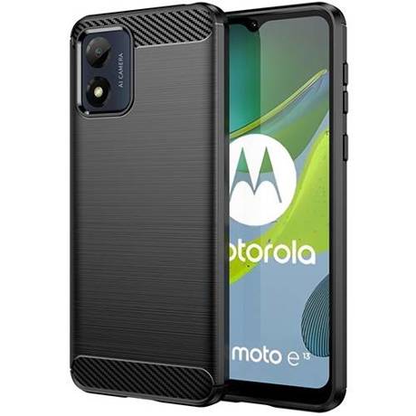 Etui do Motorola Moto E13 KARBON CASE pancerne + SZKŁO