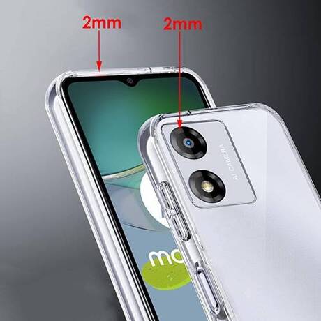 Etui do Motorola Moto E13 WZMACNIANE 360° CLEAR CASE + SZKŁO HARTOWANE