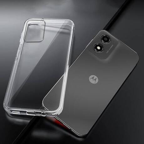 Etui do Motorola Moto E14 WZMACNIANE 360° CLEAR CASE + SZKŁO HARTOWANE