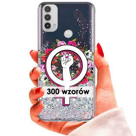 Etui do Motorola Moto E20 brokatowe wzory CASE + SZKŁO