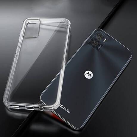 Etui do Motorola Moto E22 / E22i WZMACNIANE 360° CLEAR CASE + SZKŁO HARTOWANE