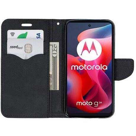 Etui do Motorola Moto G04 / G24 / G24 Power Portfel Case + SZKŁO HARTOWANE