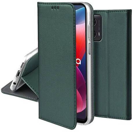 Etui do Motorola Moto G04 / G24 / G24 Power skórzane magnetyczne z klapką + SZKŁO HARTOWANE