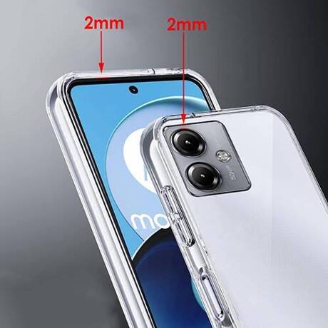 Etui do Motorola Moto G14 WZMACNIANE 360° CLEAR CASE + SZKŁO HARTOWANE