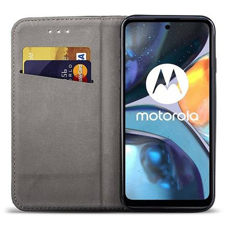 Etui do Motorola Moto G22 SMART MAGNET CASE + SZKŁO HARTOWANE