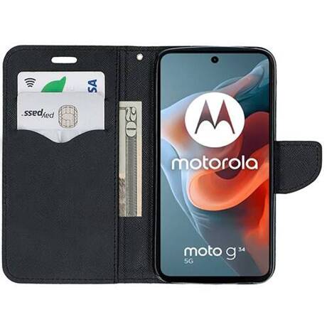 Etui do Motorola Moto G34 5G Power Portfel Case + SZKŁO HARTOWANE