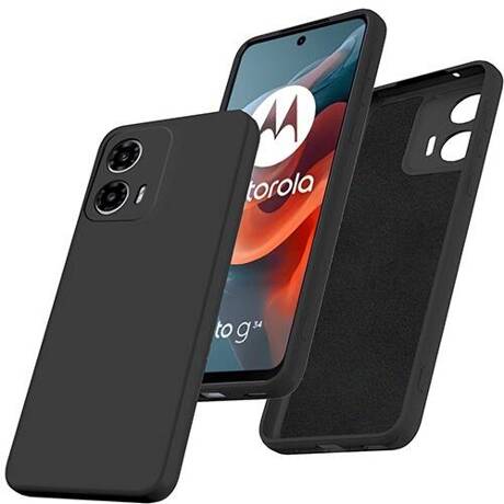 Etui do Motorola Moto G34 5G SILICONE CASE + SZKŁO