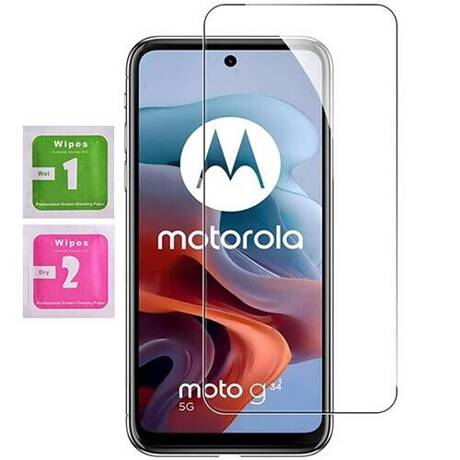 Etui do Motorola Moto G34 5G SKÓRZANE SKIN + SZKŁO HARTOWANE