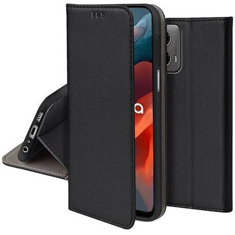 Etui do Motorola Moto G34 5G skórzane magnetyczne z klapką + SZKŁO HARTOWANE