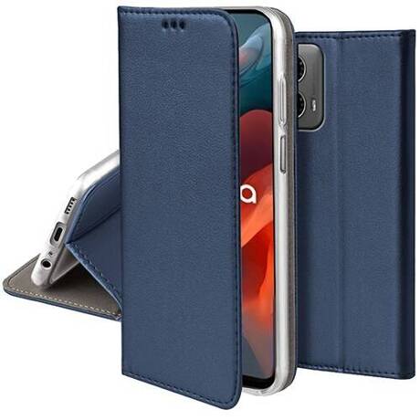 Etui do Motorola Moto G34 5G skórzane magnetyczne z klapką + SZKŁO HARTOWANE