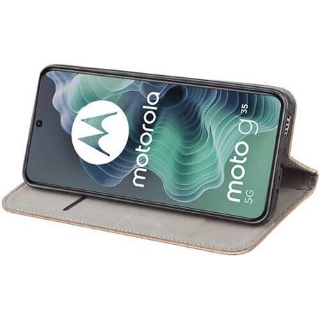 Etui do Motorola Moto G35 5G SMART MAGNET CASE + SZKŁO HARTOWANE