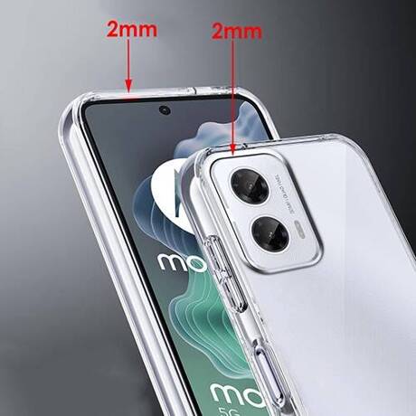 Etui do Motorola Moto G35 5G WZMACNIANE 360° CLEAR CASE + SZKŁO HARTOWANE