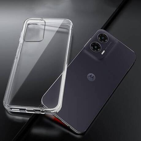 Etui do Motorola Moto G35 5G WZMACNIANE 360° CLEAR CASE + SZKŁO HARTOWANE