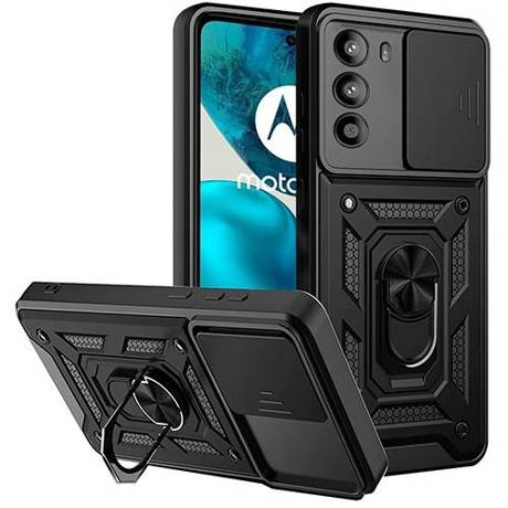 Etui do Motorola Moto G52 / G82 SLIDE RING CASE PANCERNE + SZKŁO HARTOWANE