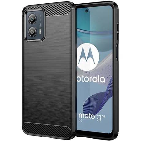 Etui do Motorola Moto G53 5G KARBON CASE pancerne + SZKŁO