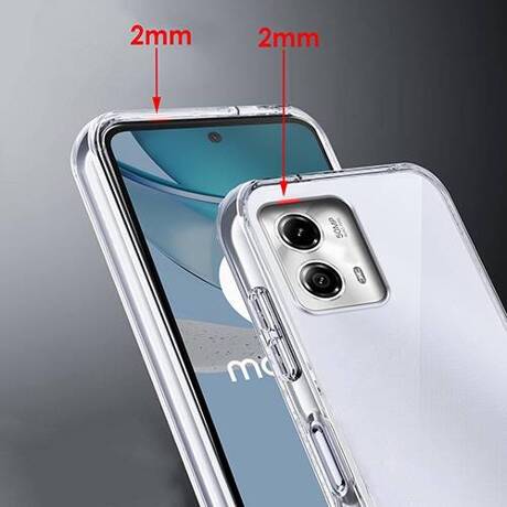 Etui do Motorola Moto G53 5G WZMACNIANE 360° CLEAR CASE + SZKŁO HARTOWANE