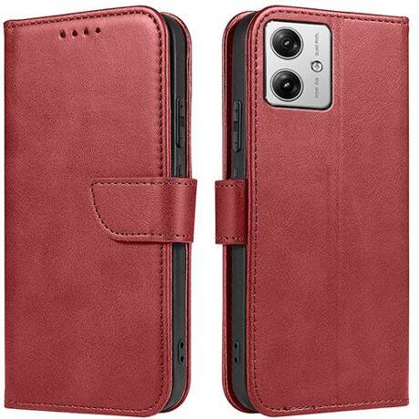 Etui do Motorola Moto G54 5G SKÓRZANE SKIN Portfel Case + SZKŁO HARTOWANE