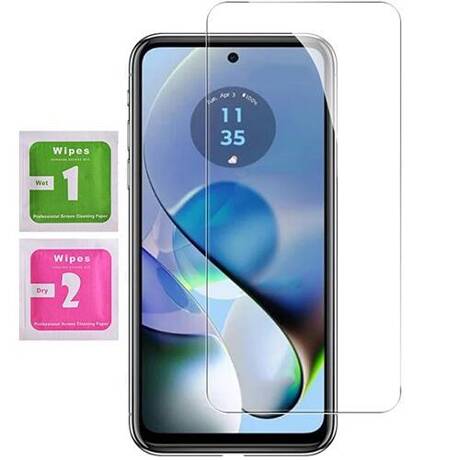 Etui do Motorola Moto G54 5G WZMACNIANE 360° CLEAR CASE + SZKŁO HARTOWANE