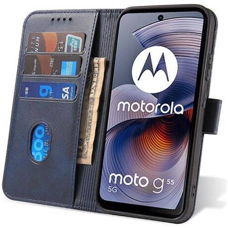 Etui do Motorola Moto G55 5G SKÓRZANE SKIN + SZKŁO HARTOWANE