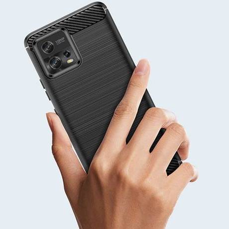 Etui do Motorola Moto G72 KARBON CASE pancerne + SZKŁO