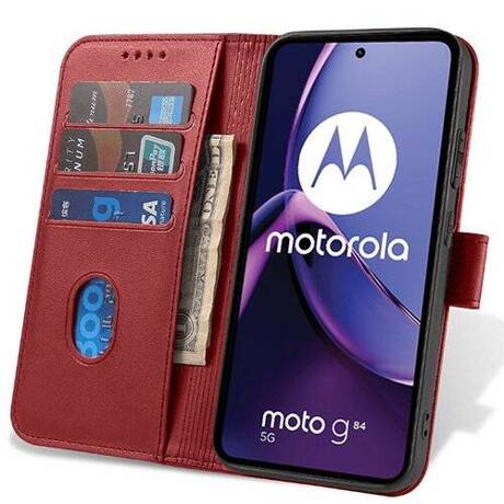 Etui do Motorola Moto G84 5G SKÓRZANE SKIN + SZKŁO HARTOWANE