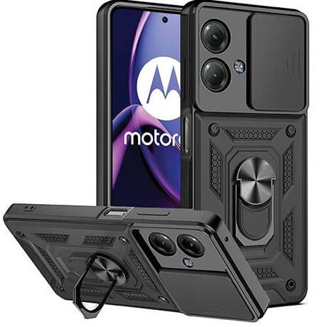 Etui do Motorola Moto G84 5G SLIDE RING CASE PANCERNE + SZKŁO HARTOWANE