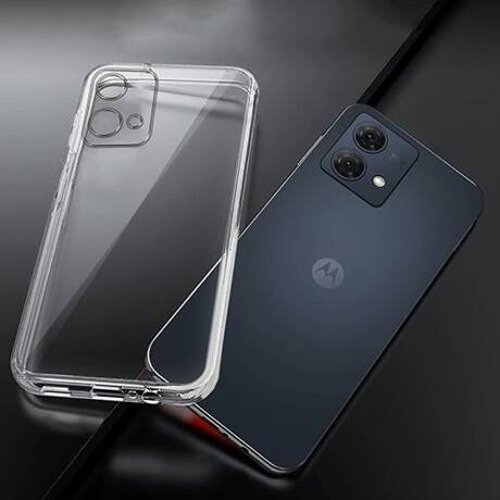 Etui do Motorola Moto G84 5G WZMACNIANE 360° CLEAR CASE + SZKŁO HARTOWANE