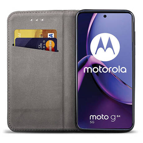 Etui do Motorola Moto G84 5G skórzane magnetyczne z klapką + SZKŁO HARTOWANE