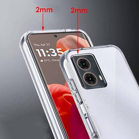 Etui do Motorola Moto G85 5G WZMACNIANE 360° CLEAR CASE