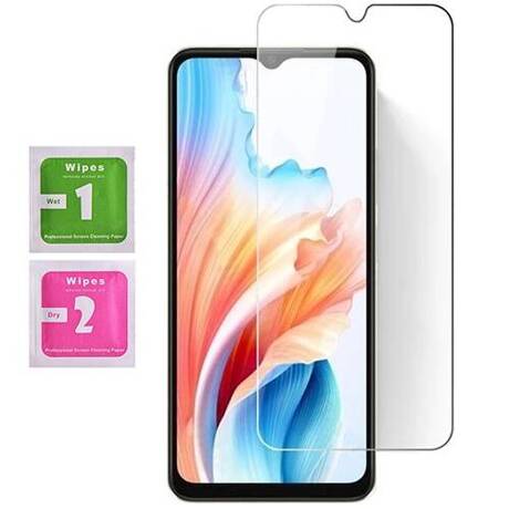 Etui do Oppo A18 / A38 4G SKÓRZANE SKIN + SZKŁO HARTOWANE