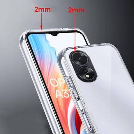 Etui do Oppo A18 / A38 4G WZMACNIANE 360° CLEAR CASE + SZKŁO HARTOWANE