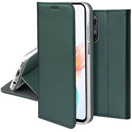 Etui do Oppo A18 / A38 4G skórzane magnetyczne z klapką + SZKŁO HARTOWANE