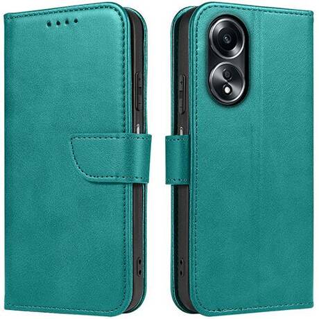 Etui do Oppo A58 4G SKÓRZANE SKIN + SZKŁO HARTOWANE