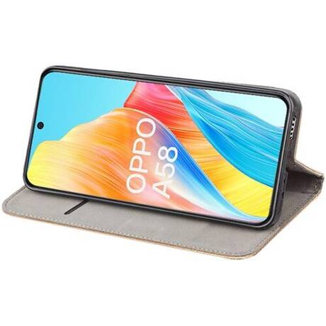 Etui do Oppo A58 4G SMART MAGNET CASE + SZKŁO HARTOWANE SZYBKA