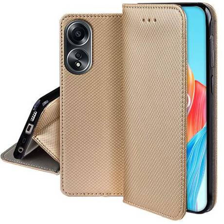 Etui do Oppo A58 4G SMART MAGNET CASE + SZKŁO HARTOWANE SZYBKA