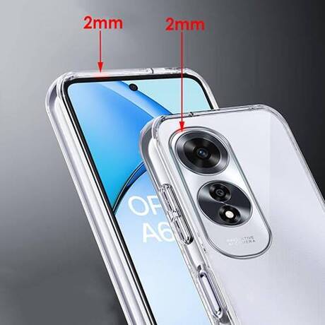 Etui do Oppo A60 WZMACNIANE 360° CLEAR CASE + SZKŁO HARTOWANE