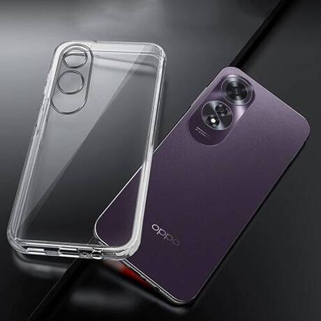 Etui do Oppo A60 WZMACNIANE 360° CLEAR CASE + SZKŁO HARTOWANE