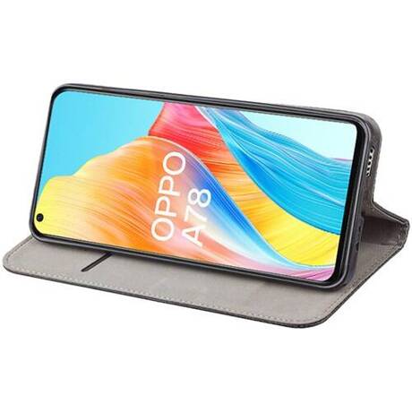 Etui do Oppo A78 4G SMART MAGNET CASE + SZKŁO HARTOWANE