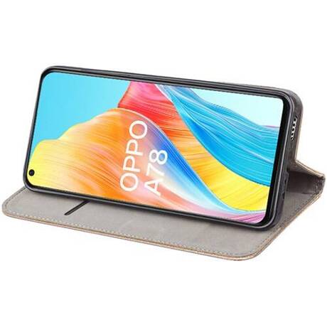 Etui do Oppo A78 4G SMART MAGNET CASE + SZKŁO HARTOWANE