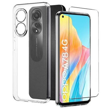 Etui do Oppo A78 4G WZMACNIANE 360° CASE + SZKŁO HARTOWANE