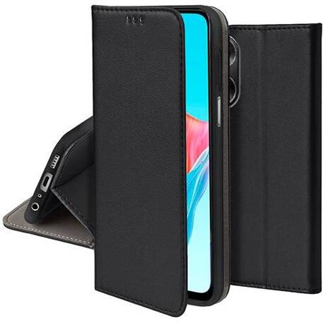 Etui do Oppo A78 4G skórzane magnetyczne z klapką + SZKŁO HARTOWANE