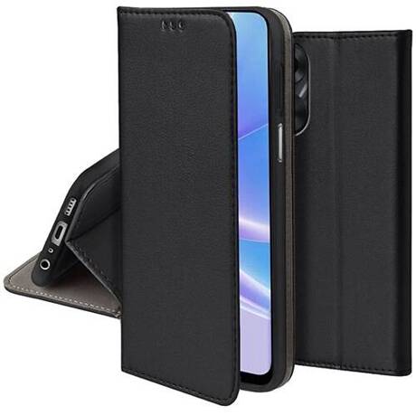 Etui do Oppo A78 5G / A58 5G skórzane magnetyczne z klapką + SZKŁO HARTOWANE