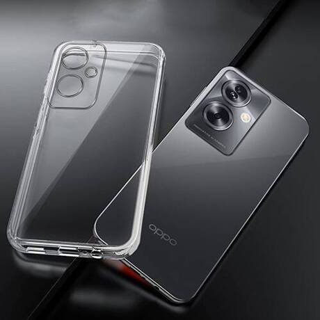 Etui do Oppo A79 5G WZMACNIANE 360° CLEAR CASE + SZKŁO HARTOWANE